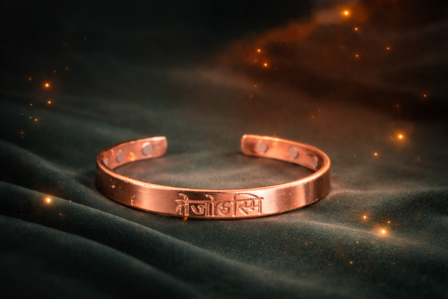 Karanja Mantra Copper Bangle