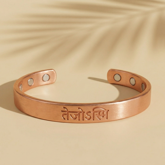 Karanja Mantra Copper Bangle