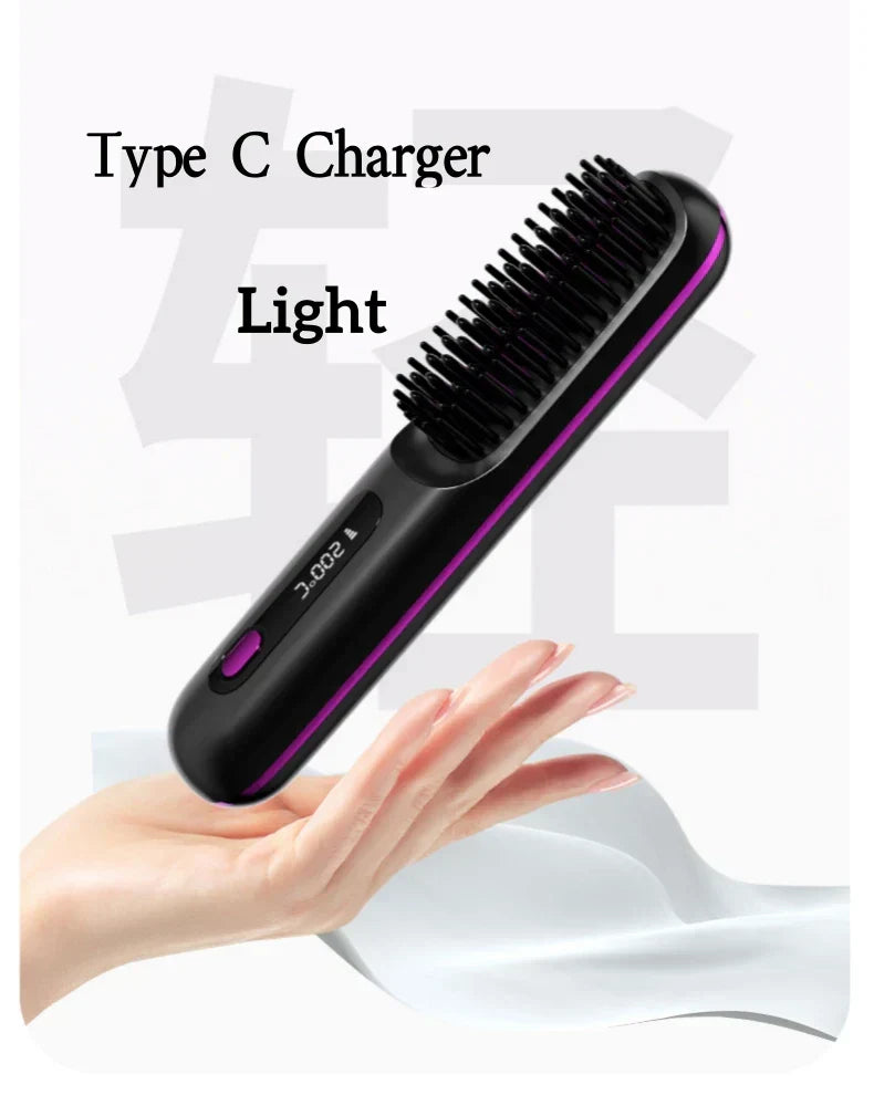 2 In 1 Hair Straightener & Curler Comb